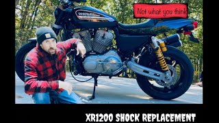 Shock replacement on Harley XR1200 [upl. by Bandur]