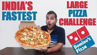 INDIAS FASTEST BIG PIZZA EATING CHALLENGE  Dominos 12 Inch Pizza Challenge  Food Challenge India [upl. by Hamfurd11]