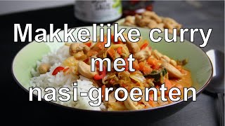 Makkelijke curry met nasi groenten [upl. by Ahsilrae652]