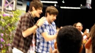 Lunchtime at VidCon 2013 Smosh [upl. by Nerrak939]