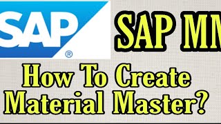 13Material Master In SAP MM  How to Create material Master [upl. by Catarina]