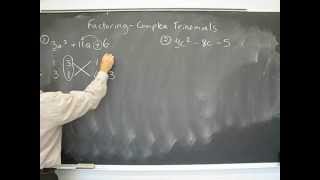 Factoring 3  Complex Trinomials [upl. by Shuping]