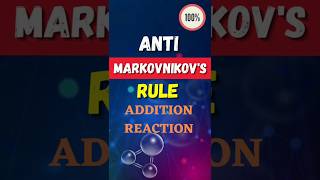 Anti Markovnikovs Rule🔥🔥Organic Addition reaction shorts [upl. by Nairad383]