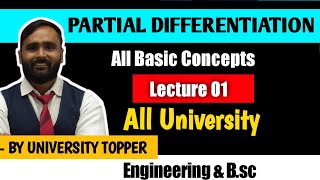 PARTIAL DIFFERENTIATIONALL BASIC CONCEPTSLecture1ENGINEERING MathematicsBsc [upl. by Aicinad]