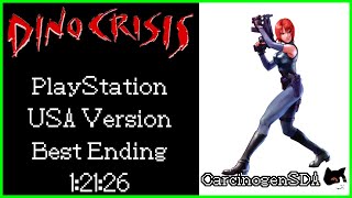 Dino Crisis PSX Speedrun  Best Ending 100  12126 Commentated [upl. by Aloeda]