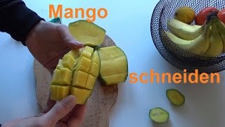 Mango schneiden Mango zubereiten Mango essen Mango schälen Wie macht man es richtig [upl. by Esimehc]