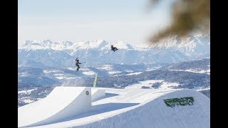 Snowpark Seiser Alm meets Simon Gruber and Alberto Maffei [upl. by Adlanor363]