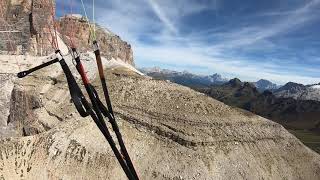 Cable car from Sass Pordoi Dolomites paragliding Italy [upl. by Larret482]