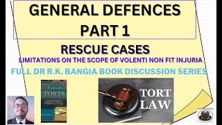 RESCUE CASE   LIMITATION ON THE SCOPE OF VOLENTI NONFIT INJURIA  RK Bangia  Law of Torts [upl. by Acirehs]