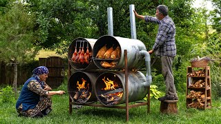 🛢️🔥 Barrel Smoked Chicken Traditional Method for Juicy Flavor [upl. by Berthold232]