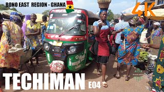 Techiman Walk Tour E04 Sunyani and Wenchi Station Bono East Region Ghana 4K [upl. by Ahsika]