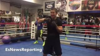 GGG IN CAMP FOR BROOK BOUT SEPTEMBER 10TH GOLOVKIN DOING LIGHT SHADOW BOXING  EsNews Boxing [upl. by Etteve]