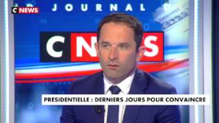 Benoît Hamon était linvité du Grand journal de la présidentielle sur CNews le 19042017 [upl. by Slade]