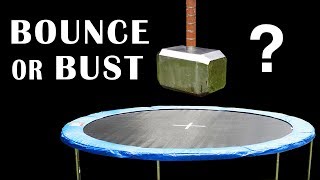 91lb THOR HAMMER v TRAMPOLINE  amp Space Hopper Episode 8  BrainfooTV [upl. by Leirbaj372]