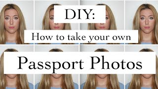 DIY Passport Photos  How to take and Edit your own Passport Photos at home [upl. by Persons667]