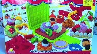 Dohdough Waffle Set Make Waffle Crepe Cookie Play Dough [upl. by Ellennoj480]