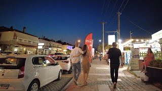 Night Life in Kriopigi Village Chalkidiki Greece Walking Tour 4K 60 FPS [upl. by Linnet]