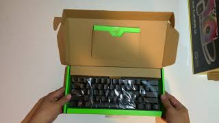 Razer Huntsman Mini Purple switches black Unboxing [upl. by Machutte]