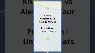 ATP Vienna Sure Bet  Karen Khachanov vs Alex de Minaur bettingtips atptour tennis atp [upl. by Keelia384]