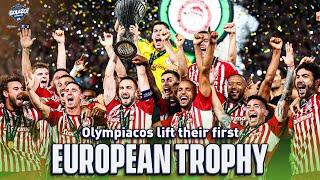 OLYMPIACOS LIFT THE UECL TROPHY 🏆  CBS Sports Golazo [upl. by Aramois]