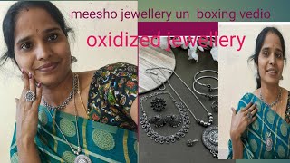 Meesho jewellery unboxing vediooxidized jewellerytrending viral vedio usefull [upl. by Gnilrad]