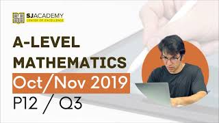 As Level Math OctNov97092019 P12 Q3 Solved Past Papers [upl. by Nosnirb]