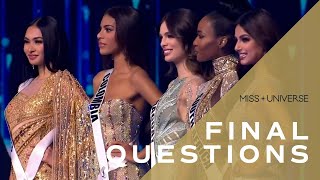 The 70th MISS UNIVERSE Top 5s Final Questions  Miss Universe [upl. by Nimajneb208]