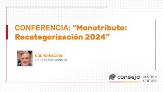 Ref 2601LV Monotributo Recategorización 2024 [upl. by Ydnik]