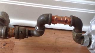 DIY hot water radiator installation [upl. by Nnarefinnej550]