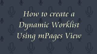 Dynamic Worklist Tutorial [upl. by Eldon]