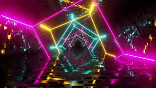 Neon Light Tunnel VJ Loops  Abstract Background Video  Motion Graphics vjloops neon tunnel dj [upl. by Ahsima]