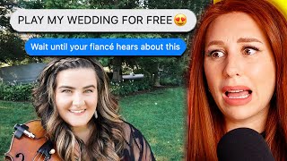 violinist EXPOSES former bully who wanted her to play wedding for FREE  REACTION [upl. by Parris]