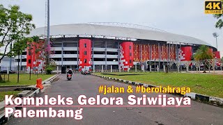 Jalan ke Kompleks Stadion Sepakbola Gelora Sriwijaya Jakabaring Sport City Palembang❗ walkingaround [upl. by Rutledge648]