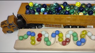 Marble Run Race ☆ HABA Slope amp Retro Makita Truck Garbage Truck Long Version 024 [upl. by Erdreid]