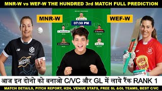 MNRW vs WEFW Dream 11 Prediction Manchester Originals vs Welsh Fire Dream11 oviwvswefwwdream11 [upl. by Alenas775]