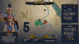 Total War Pharaoh  Amenmesse  Egyptians  Veteran Difficulty [upl. by Eniledam]