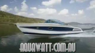 Aquawatt electric outboard motor test drive watched by crocodile [upl. by Byrd]