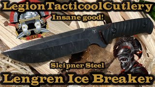 Lengren Ice Breaker Drop Point Sleipner Steel bushcraft fixedblade knife huntingknife hiking [upl. by Oilegor352]