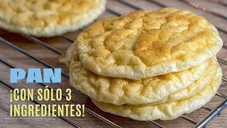 Pan nube con solo 3 INGREDIENTES  Pan KETO esponjoso  Pan SIN HARINAS [upl. by Lamag]