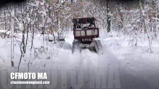 CFMOTO ZFORCE 800 TRAIL with camso snow tracks [upl. by Ardnos822]