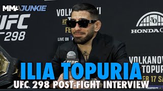 Ilia Topuria Has Mixed Feeling on Alexander Volkanovski Rematch Rejects Max Holloway  UFC 298 [upl. by Kinghorn323]