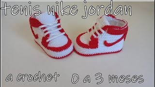 Nike Air jordan a crochet  Baby booties 0 a 3 meses [upl. by Darya]