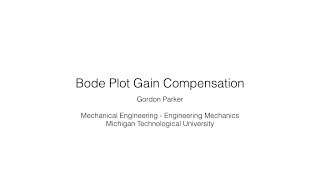 Bode Plot Gain Compensation [upl. by Yorker810]