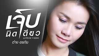 เจ็บนิดเดียว A Little Pain  ต่าย อรทัย【LYRIC VIDEO】 [upl. by Caritta]