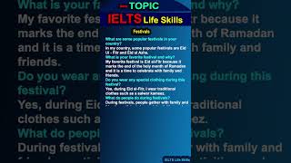 Festivals  IELTS Life Skills A1 2024 [upl. by Ferrand]