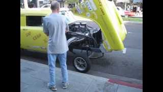 56 Chevy Sedan Delivery Gasser at Cruising Grand 92213 [upl. by Omer894]