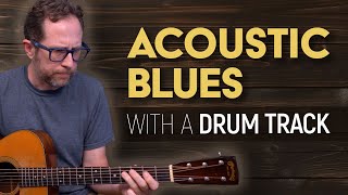 Acoustic 12 bar blues played with a single drum track Guitar Lesson  EP575 [upl. by Celia604]