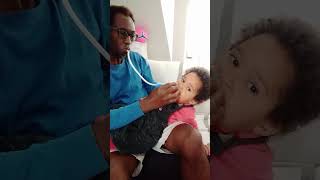 How to remove catarrh from babies nose baby catarrh nosefrida snotsucker nasalwash nasaldrop [upl. by Atinit]