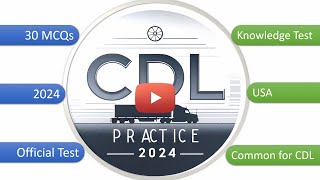 CDL Practice Test 2024 Common Knowledge Test 2024 for All US Commercial Drivers [upl. by Tjaden]