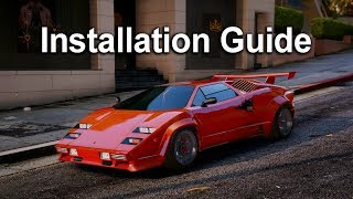 GTA V Mods  Installation Guides  Lamborghini Countach QV [upl. by Inoj]